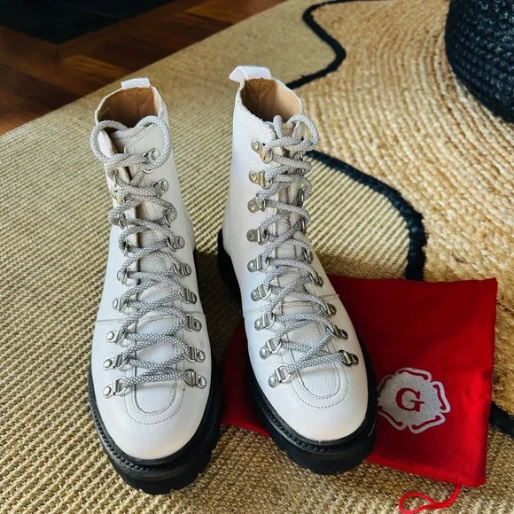 Grenson Leather Combat Boots - Picture 1 of 5